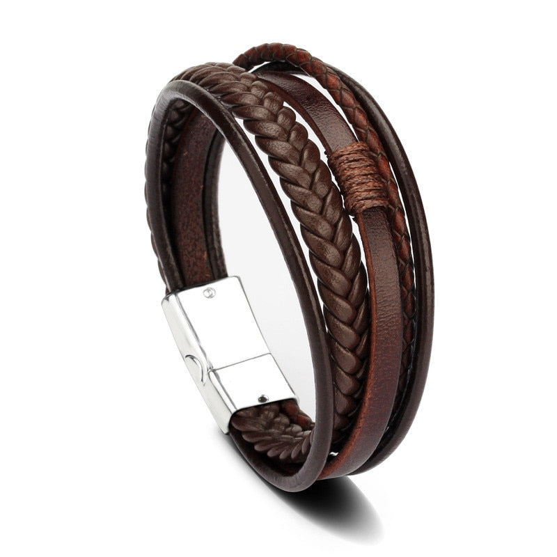 Trendy Genuine Leather Bracelets